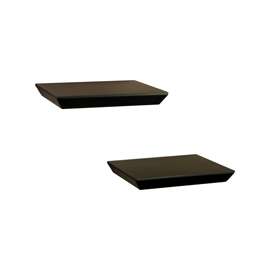 Knape & Vogt Shelf-Made 0140-2X10BK Floating Shelf, 30 lb Weight Capacity, 2-Shelf, 8 in L, 10 in W, Wood