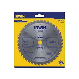 IRWIN 15230ZR Circular Saw Blade, 7-1/4 in Dia, Carbide Cutting Edge, 5/8 in Arbor, Carbide