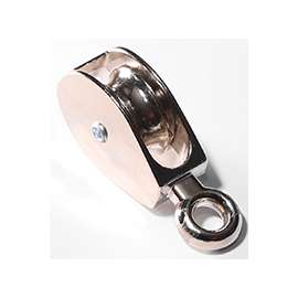BARON 0174ZD-1 Fixed Eye, Rigid Eye Single Tackle Pulley, 55 lb Weight Capacity, 1/4 in Rope