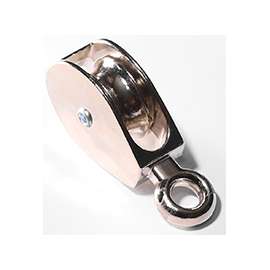 BARON 0174ZD-1-1/4 Fixed Eye, Rigid Eye Single Tackle Pulley, 5/16 in Rope
