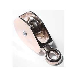 BARON 0174ZD-2 Fixed Eye, Rigid Eye Single Tackle Pulley, 7/16 in Rope