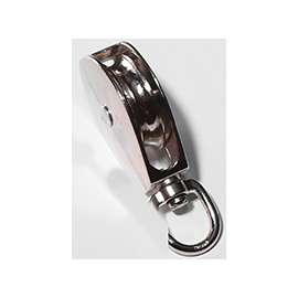 BARON 0173ZD-3/4 Swivel Eye Single Rope Pulley, 3/16 in Rope