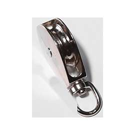 BARON 0173ZD-1-1/4 Swivel Eye Single Rope Pulley, 5/16 in Rope