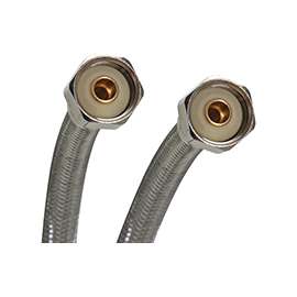 Fluidmaster B4F30CU Water Supply Connector, 1/2 in FIP, 1000 psi, Polymer/Stainless Steel