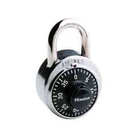 Master Lock 1500D Combination Dial Padlock, 1-7/8 in W Body, 3/4 in H Shackle, Stainless Steel