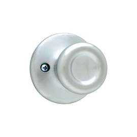 Kwikset 488T 26D Half-Inactive Dummy Door Knob, 1-7/8 in Dia Knob, Satin Chrome