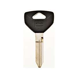 HY-KO 12005Y157 Key Blank, Brass, Nickel, For Chrysler, Dodge, Eagle, Jeep, Plymouth Vehicles