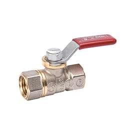 B & K 107-000NL Ball Valve, 1/8 in FPT x FPT, 2 Ports/Ways, Brass