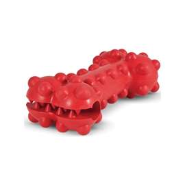 DOGZILLA 30915 Knobby Bone Dog Toy, L, Rubber, Red