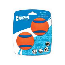 Chuckit! 17001 Ultra Ball Dog Toy, M, Rubber, Blue/Orange