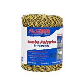 Zareba Fi-Shock PW656Y9-FS Polywire, Stainless Steel Conductor, Yellow