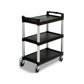 Continental Commercial 5810BK Service/Bussing Cart, 400 lb Weight Capacity, Plastic, Black