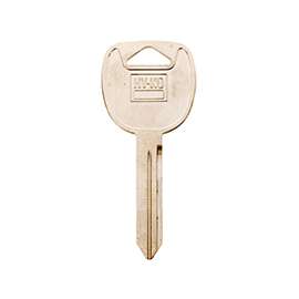 HY-KO 11010B102 Key Blank, Brass, Nickel, For Automobile, Many General Motors Vehicles