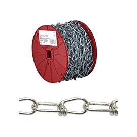 Campbell 0722087 Loop Chain, 255 lb Working Load Limit, #2/0, Low Carbon Steel, Zinc