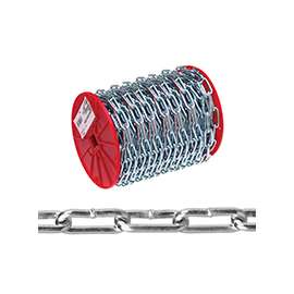 Campbell 0726827 Straight Link Coil Chain, 310 lb Working Load Limit, #2, Steel, Zinc