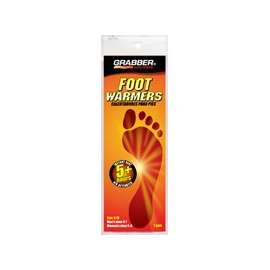Grabber Warmers FWSMES Non-Toxic Foot Warmer, 95 deg F Average, 5 hr Continuous Warmth, Small/Medium