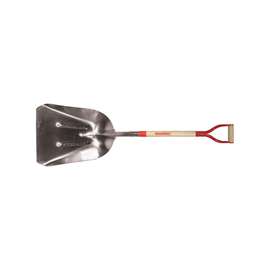 RAZOR-BACK 53130 Scoop Shovel, 46 in OAL, Aluminum Blade, Hardwood Handle