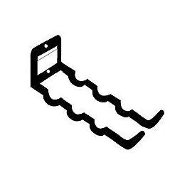 Crawford FTH3P Flip Up Tool Holder, 50 lb Storage, Steel, Black