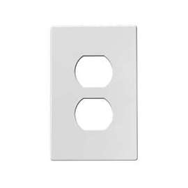 Eaton Wiring Devices PJS8W Mid-Size, Screwless Wallplate, 1-Gang, Polycarbonate, White