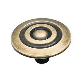 Amerock BP594AE Cabinet Knob, 7/8 in Projection, Zinc, Antique English