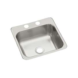 Sterling Traditional B155-2 Kitchen Sink, 5-9/16 in D x 11 in W Bowl, 1-Bowl, Stainless Steel