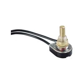 GB GSW-25 Push-Button Switch, 125/250 V, Plastic, Chrome