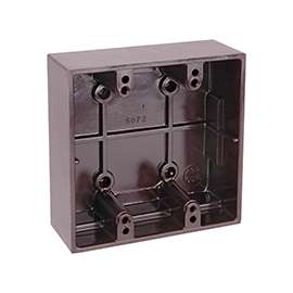 Carlon 5072 BROWN Utility Box, Rectangular, 2-Gang, Phenolic, Brown