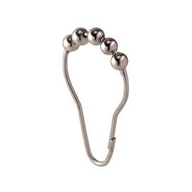 iDESIGN 76570 Transitional Shower Roller Curtain Hook, Stainless Steel, Polished Chrome