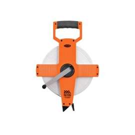 KESON NR18200 Tape Measure, 200 ft L x 3/8 in W Blade, Steel Blade, Gray