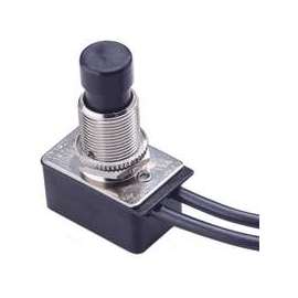GB GSW-21 Push-Button Switch, 125/250 V, Plastic, Chrome