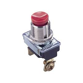 GB GSW-23 Push-Button Switch, 120/277 V, Plastic, Chrome