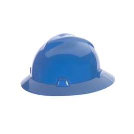 MSA SWX00427 Hard Hat, 4-Point Textile Suspension, HDPE Shell, Blue