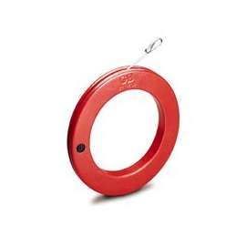 GB EFT-50B Fish Tape, 1/8 in Tape, Steel Tape, Red