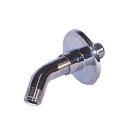 US Hardware P-040C Shower Arm, 1/2 in NPT, Plastic, Chrome