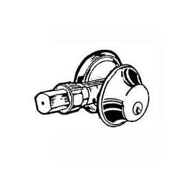 American Hardware D-083B Entrance Deadbolt, 1-3/8 to 1-5/8 in Thick Door, Brass