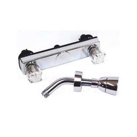 US Hardware P-008PN Shower Faucet, Plastic, Chrome