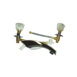 US Hardware P-030N Garden Tub Deck Faucet, 2-Faucet Handle, Brass, Chrome