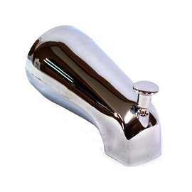 US Hardware P-526C Bathtub Spout with Diverter, Plastic, Chrome