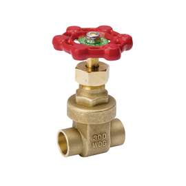 B & K ProLine 100-704NL Gate Valve, 3/4 in Sweat, Brass