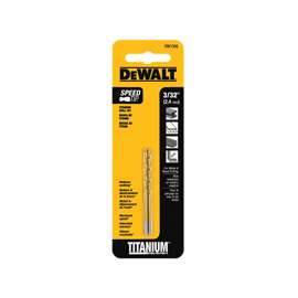DeWALT DW1306 Jobber Bit Drill Bit, Parabolic Flute, 1-1/4 in L Flute, Straight Shank, 1 in L Shank
