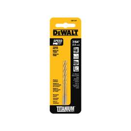DeWALT DW1307 Jobber Bit Drill Bit, Parabolic Flute, 1-1/2 in L Flute, Straight Shank, 1-1/8 in L Shank