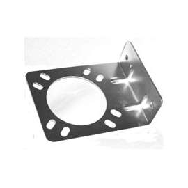 US Hardware RV-354C Connector Bracket, Stamped Steel, Mill, For RV Trailer Connector Metal or Plastic