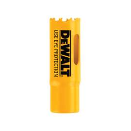 DeWALT D180012 Tough Hole Saw, 1/2-20 Arbor, 1-7/16 in D Cutting, HSS Cutting Edge
