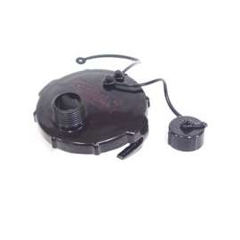 US Hardware RV-508B Termination Cap with Hose Outlet, 3 in ID, 3/4 in Male, Plastic
