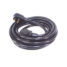 American Hardware RV-687 RV Extension Cord, 10 AWG, Plug, Female, Black Jacket