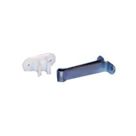 American Hardware RV-694C Grip Door Latch, 3 in W, Steel Catch/Plastic Clip, Mill