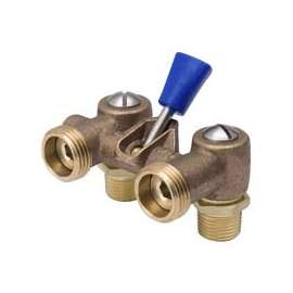 Mueller 102-207 Heavy-Duty Washing Machine Shut-Off Valve, 1/2 in MPT x 1/2 in Male Hose, Brass