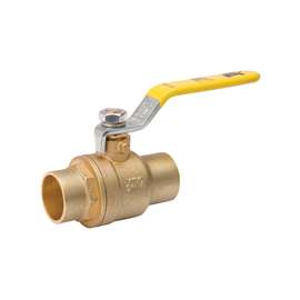 B & K 107-847NL Ball Valve, 1-1/2 in Compression, 2 Ports/Ways, Brass