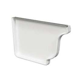 Amerimax 27005 Gutter End Cap, Aluminum, White, 5 in L