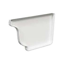 Amerimax 27006 Gutter End Cap, Aluminum, White, 5 in L, for 5 in K-Style Gutter System